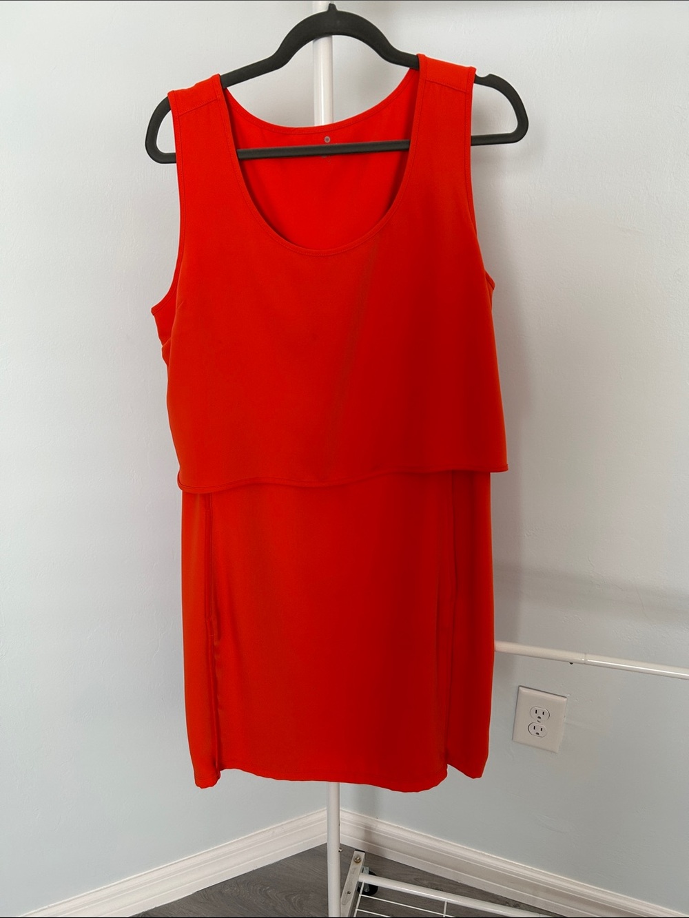 Athleta Red Layered Midi Dress - Size L